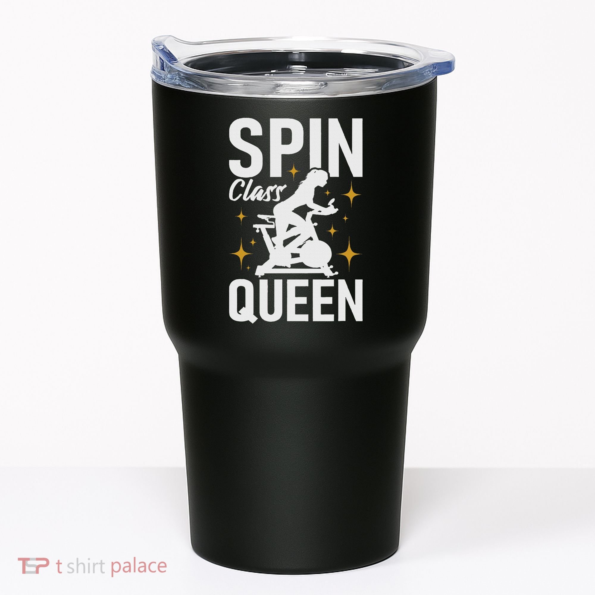 Spin Class Queen Cyclist Lover Indoor Spinning Gym Fitness Tumbler