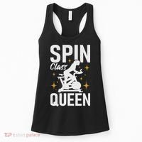 Spin Class Queen Cyclist Lover Indoor Spinning Gym Fitness Women's Tank Top thumb 0