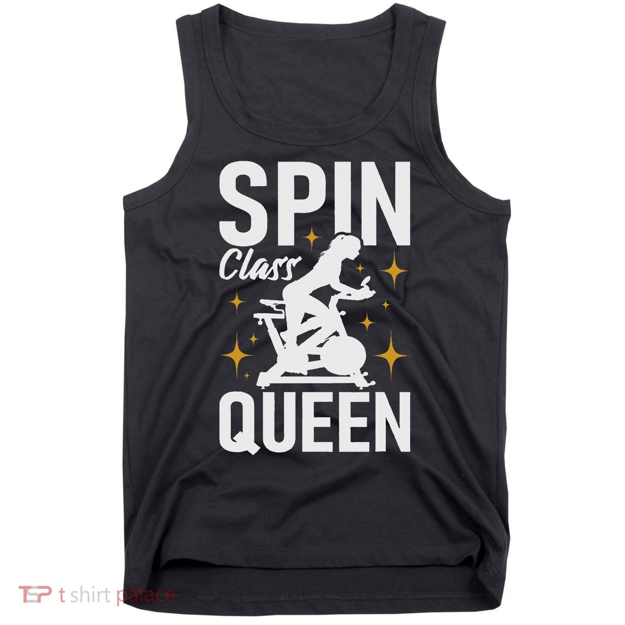Spin Class Queen Cyclist Lover Indoor Spinning Gym Fitness Tank Top