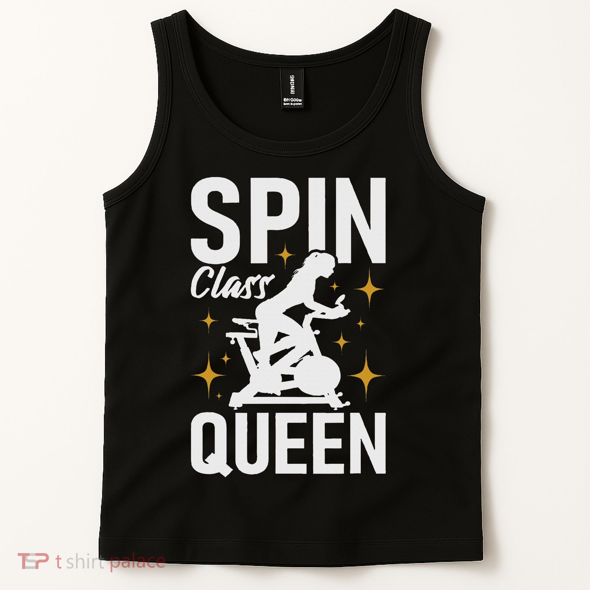 Spin Class Queen Cyclist Lover Indoor Spinning Gym Fitness Tank Top