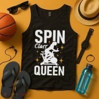 Spin Class Queen Cyclist Lover Indoor Spinning Gym Fitness Tank Top thumb 4