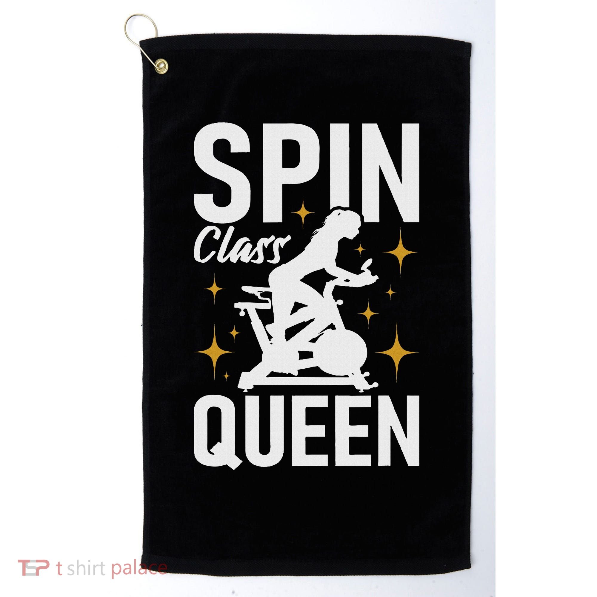 Spin Class Queen Cyclist Lover Indoor Spinning Gym Fitness Golf Towel
