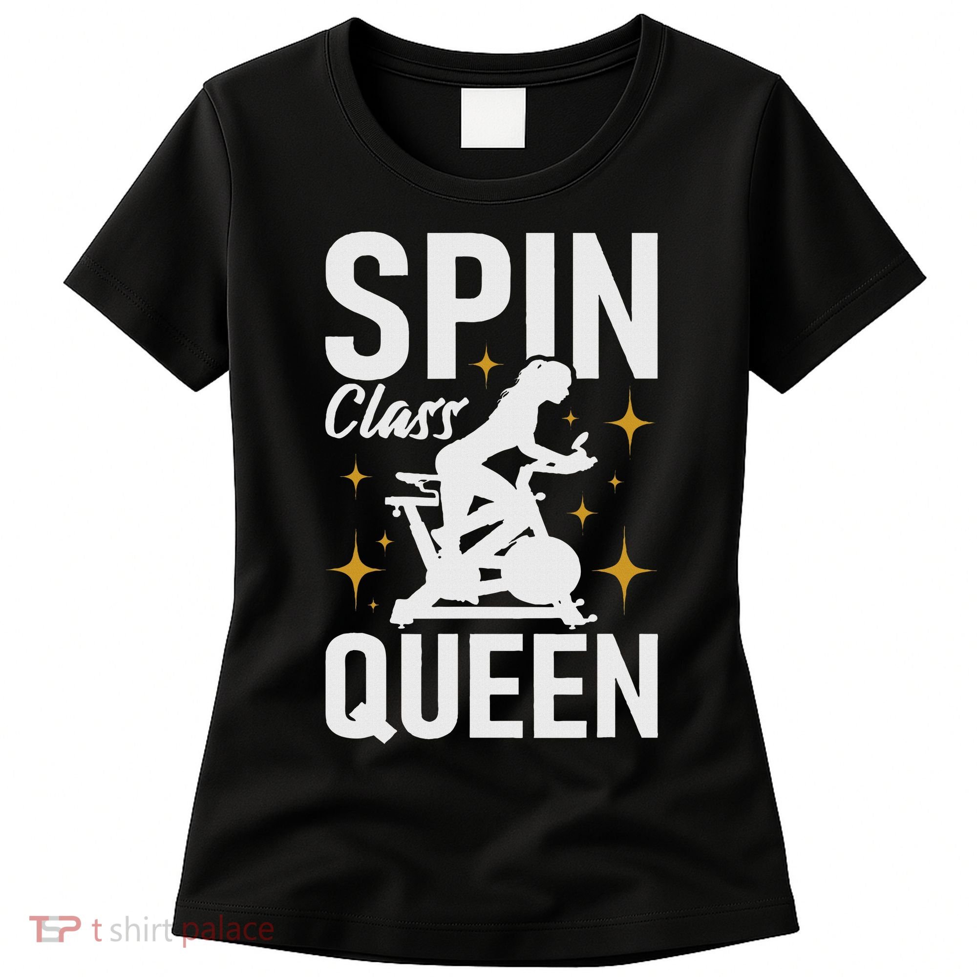 Spin Class Queen Cyclist Lover Indoor Spinning Gym Fitness Women's T-Shirt
