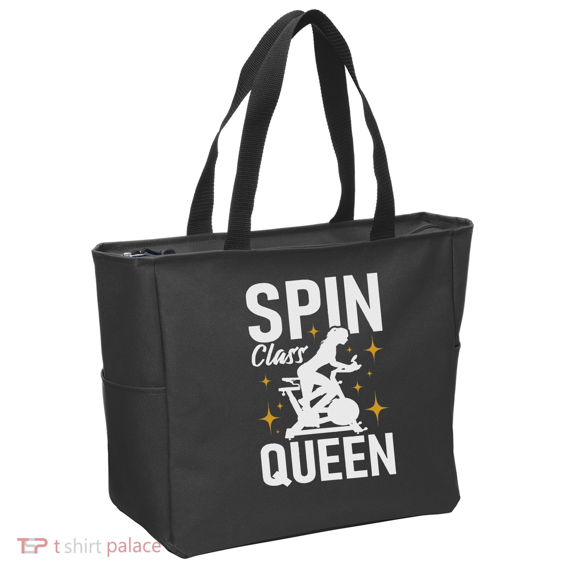 Spin Class Queen Cyclist Lover Indoor Spinning Gym Fitness Tote Bag