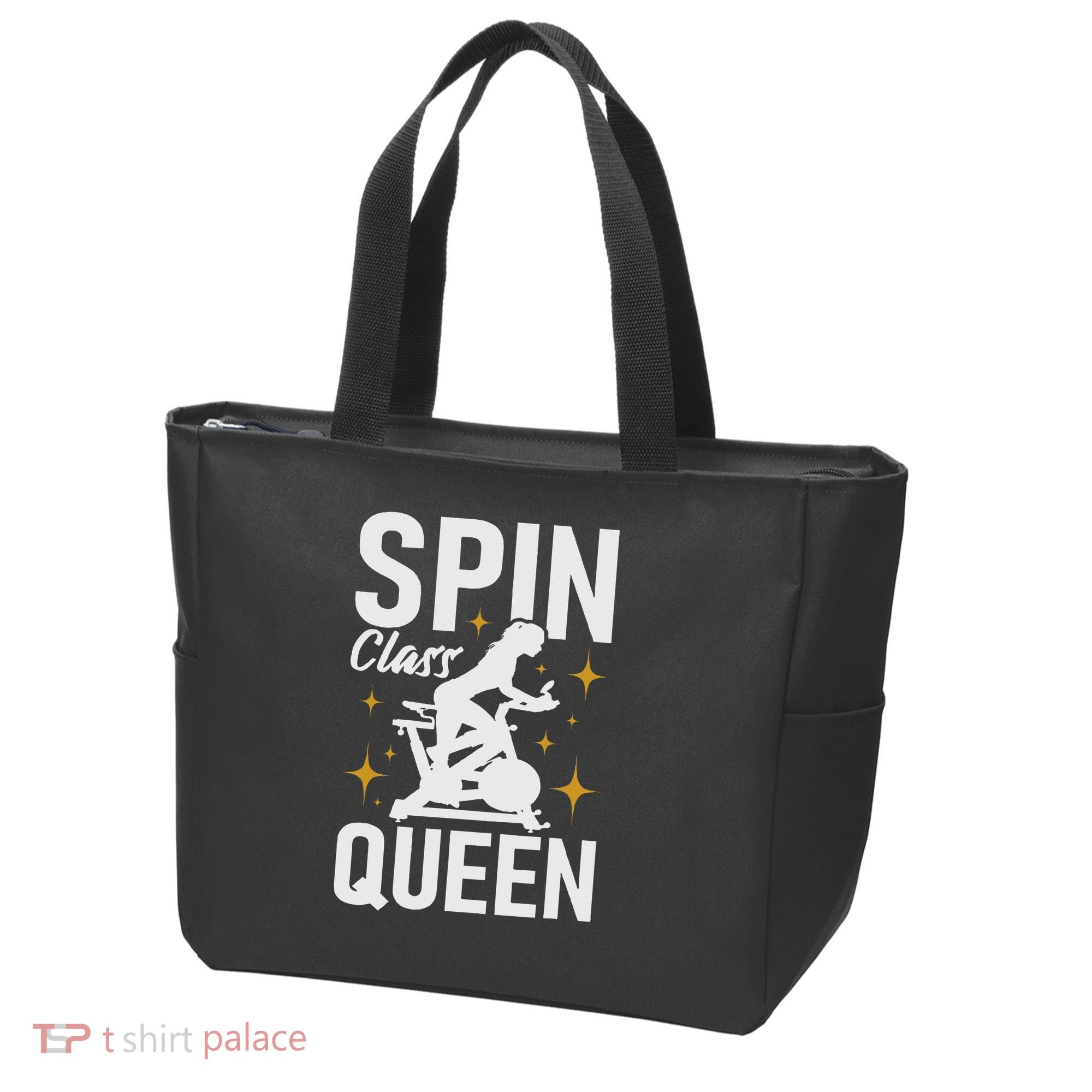 Spin Class Queen Cyclist Lover Indoor Spinning Gym Fitness Tote Bag