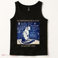 SchröDingerS Cat Quantum Physics Humor Tank Top thumb 2