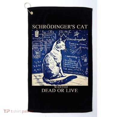SchröDingerS Cat Quantum Physics Humor Golf Towel
