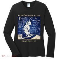 SchröDingerS Cat Quantum Physics Humor Women's Long Sleeve Shirt thumb 0