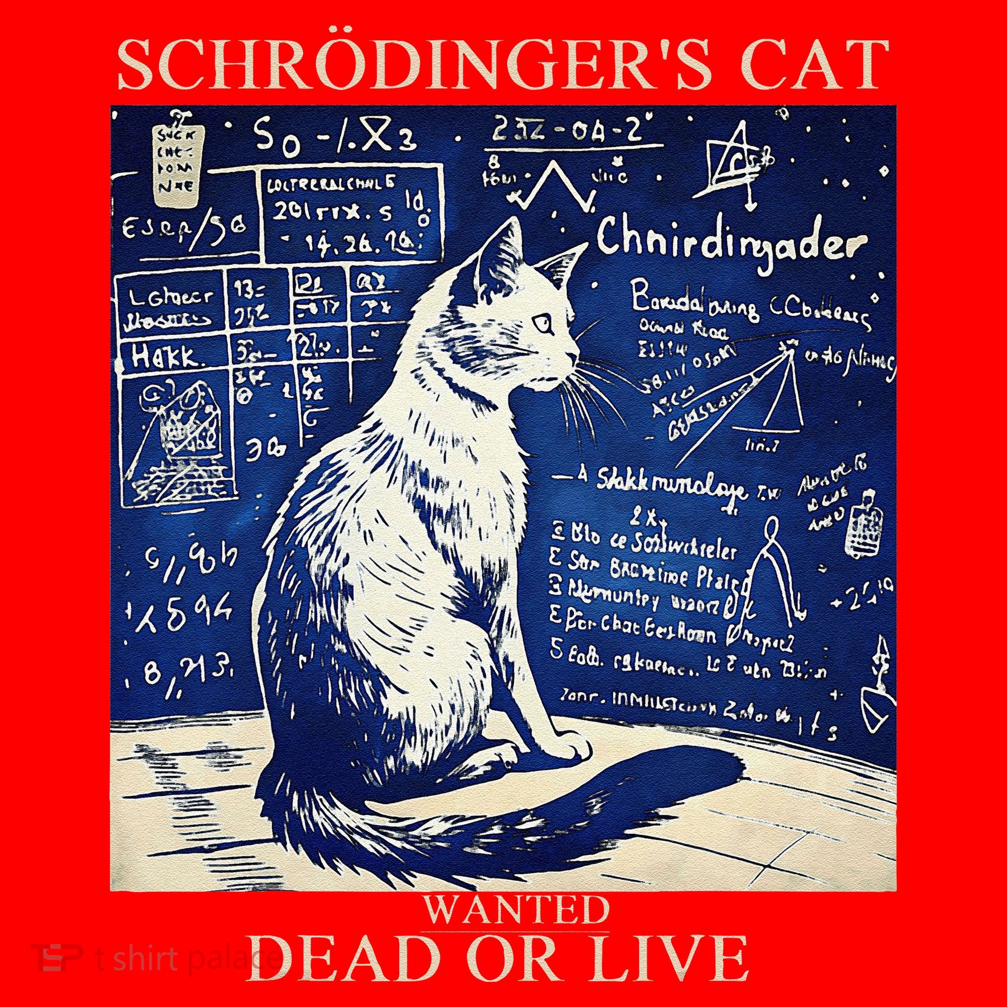 SchröDingerS Cat Quantum Physics Humor Santa Hat