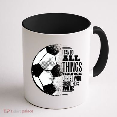 Soccer Christ Quote Coffee Mug back