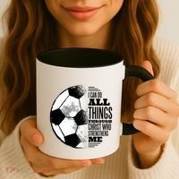 Soccer Christ Quote Coffee Mug thumb 3