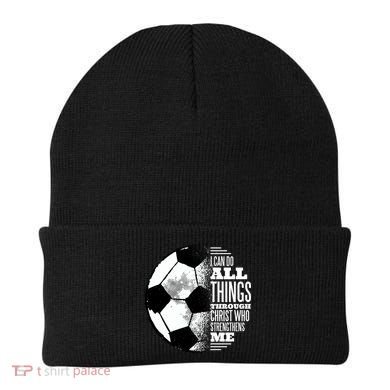 Soccer Christ Quote Beanie