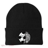 Soccer Christ Quote Beanie thumb 0