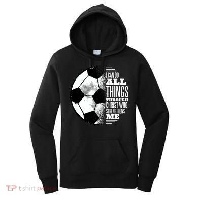 Soccer Christ Quote Women's Hoodie