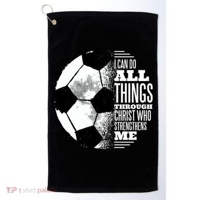 Soccer Christ Quote Golf Towel