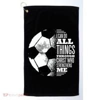Soccer Christ Quote Golf Towel thumb 0