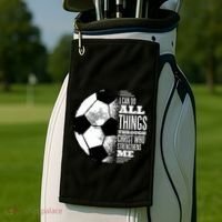 Soccer Christ Quote Golf Towel thumb 2