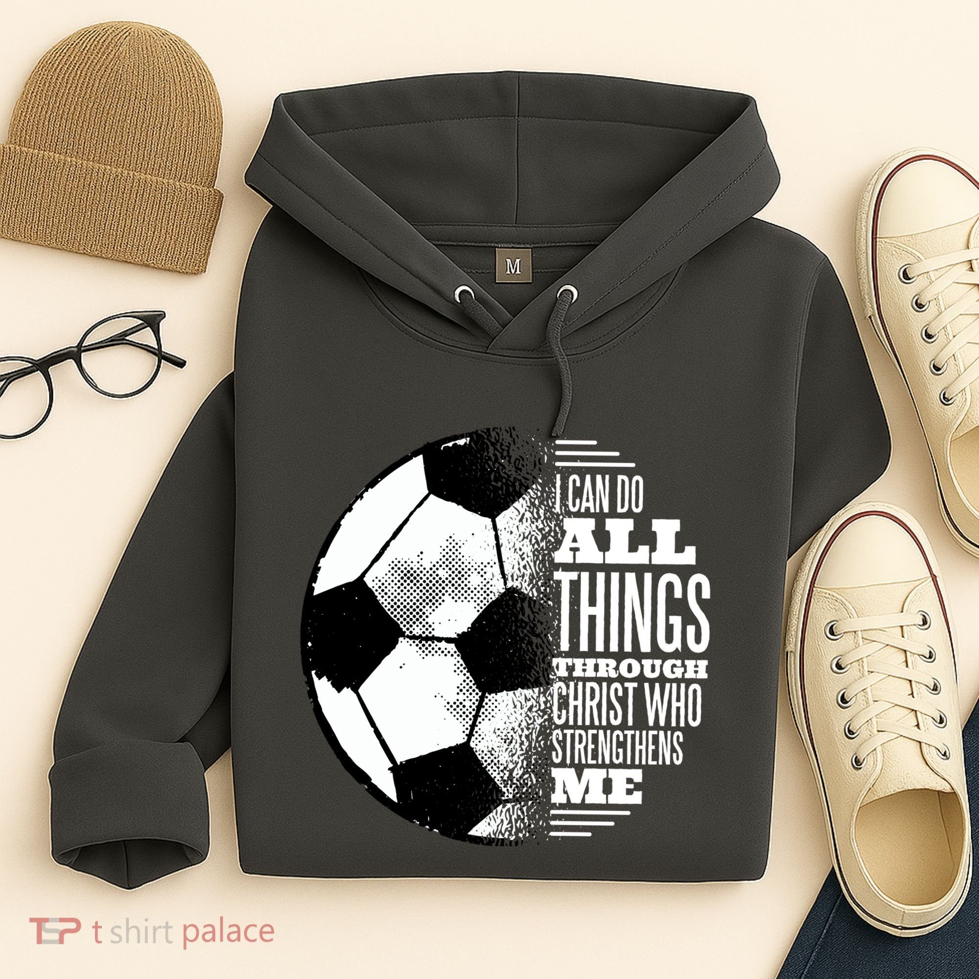 Soccer Christ Quote Hoodie