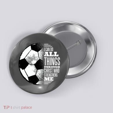 Soccer Christ Quote Button