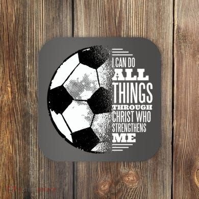 Soccer Christ Quote Coaster