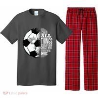 Soccer Christ Quote Pajama Set thumb 0