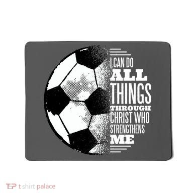 Soccer Christ Quote Mousepad
