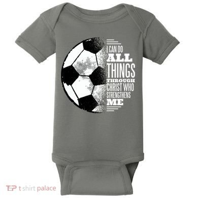 Soccer Christ Quote Baby Bodysuit