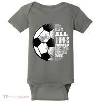 Soccer Christ Quote Baby Bodysuit thumb 0