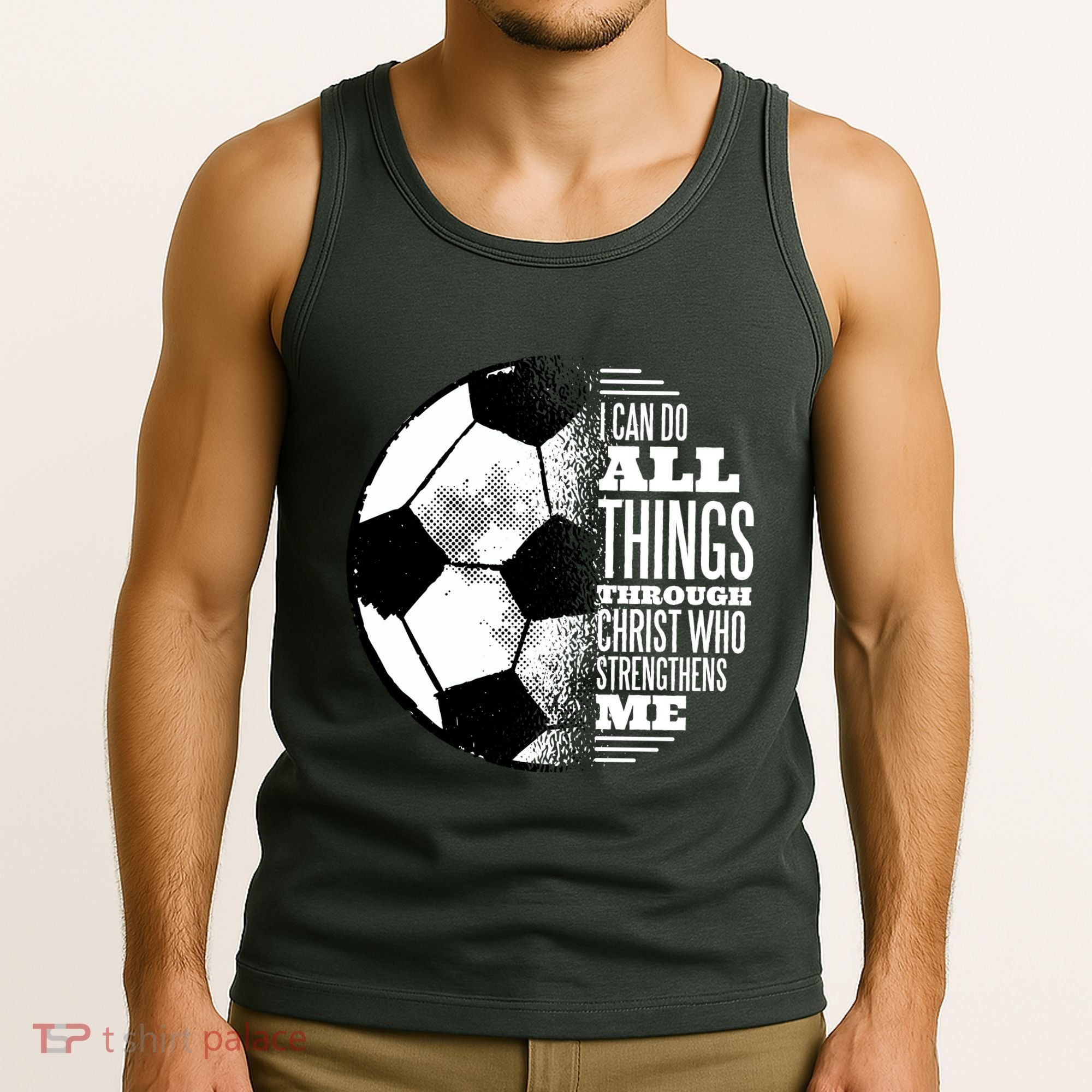 Soccer Christ Quote Tank Top