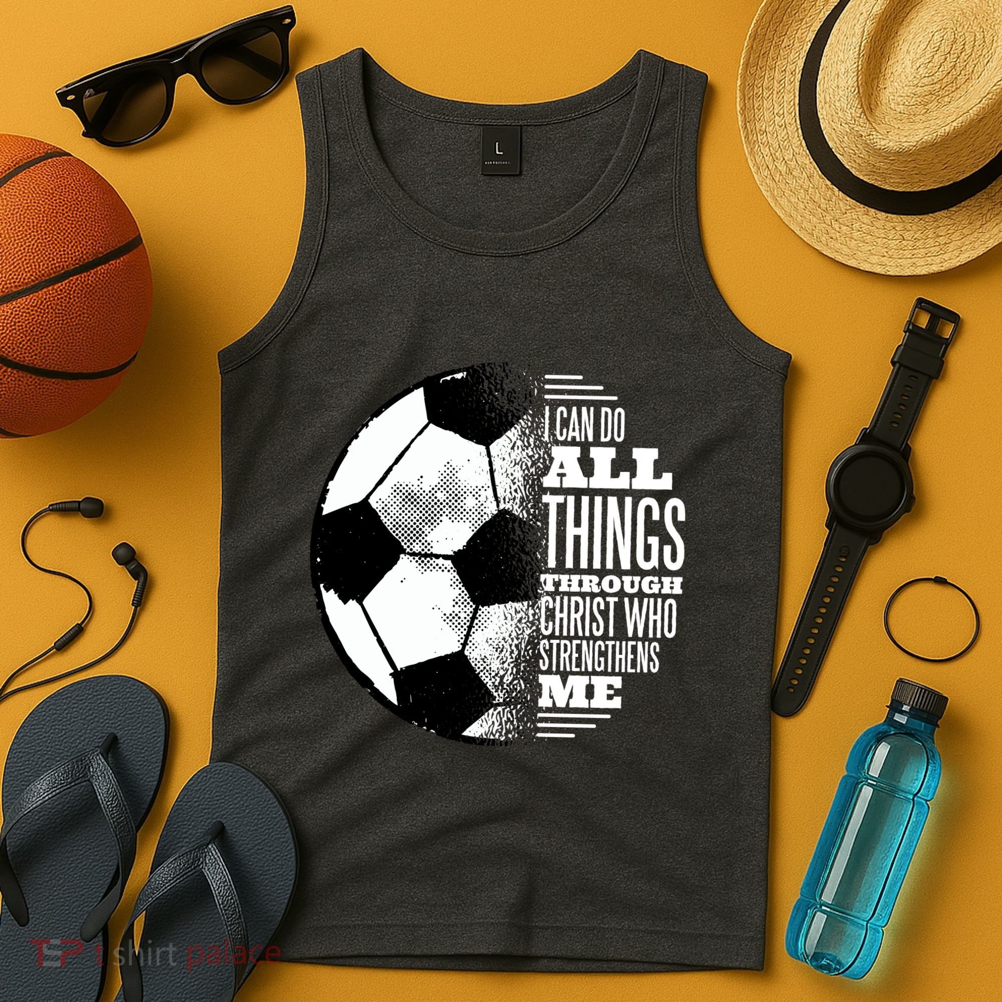 Soccer Christ Quote Tank Top