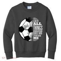 Soccer Christ Quote Kids Sweatshirt thumb 0