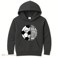 Soccer Christ Quote Kids Hoodie thumb 0