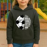 Soccer Christ Quote Kids Hoodie thumb 3