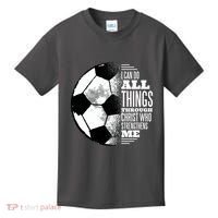 Soccer Christ Quote Kids T-Shirt thumb 0