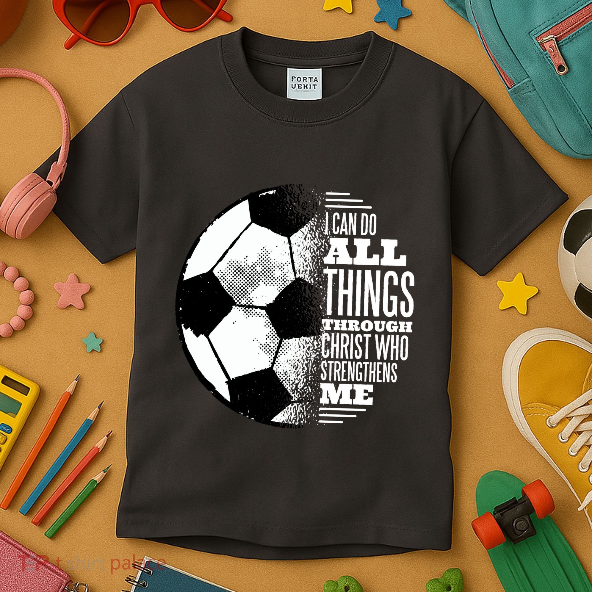 Soccer Christ Quote Kids T-Shirt