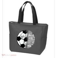 Soccer Christ Quote Tote Bag thumb 3