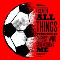 Soccer Christ Quote Santa Hat thumb 1