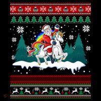 Santa Claus Riding On A Unicorn Ugly Christmas Funny Coffee Mug thumb 5