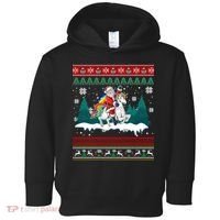 Santa Claus Riding On A Unicorn Ugly Christmas Funny Toddler Hoodie thumb 0