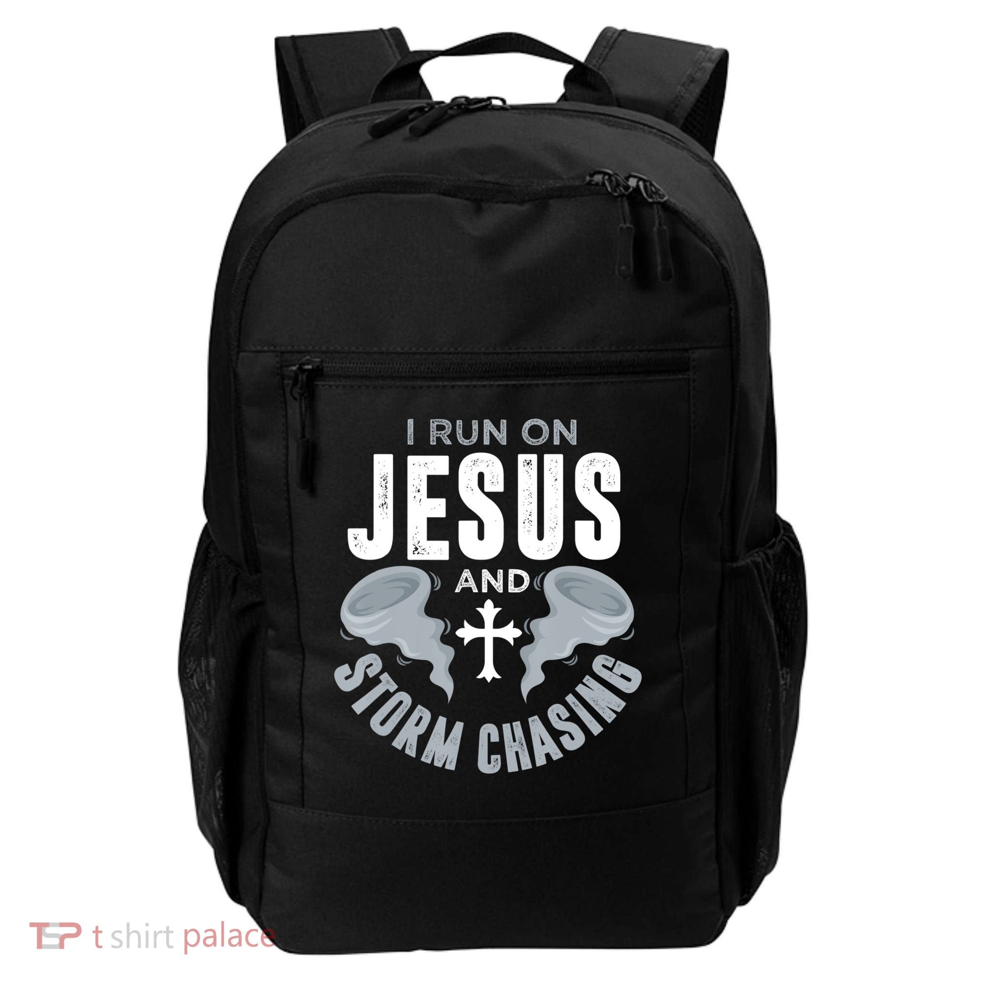 Storm Chaser Run On Jesus And Storm Chasing Tornado Backpack