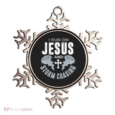Storm Chaser Run On Jesus And Storm Chasing Tornado Ornament