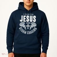 Storm Chaser Run On Jesus And Storm Chasing Tornado Hoodie thumb 2