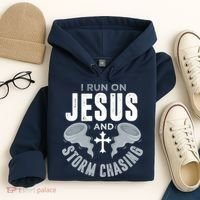 Storm Chaser Run On Jesus And Storm Chasing Tornado Hoodie thumb 4