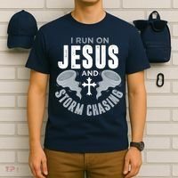 Storm Chaser Run On Jesus And Storm Chasing Tornado T-Shirt thumb 6