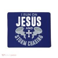Storm Chaser Run On Jesus And Storm Chasing Tornado Mousepad thumb 0
