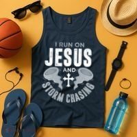 Storm Chaser Run On Jesus And Storm Chasing Tornado Tank Top thumb 4