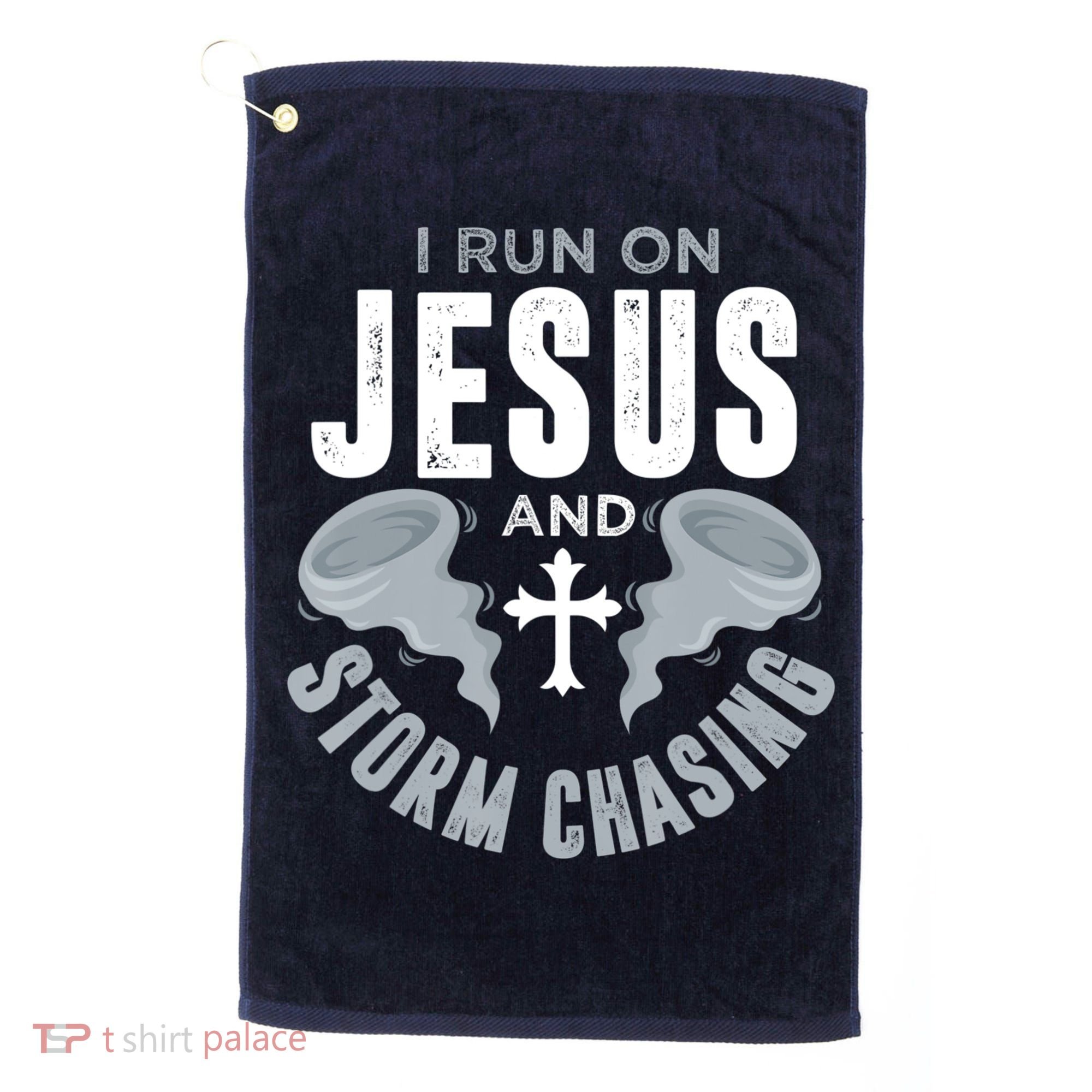 Storm Chaser Run On Jesus And Storm Chasing Tornado Golf Towel