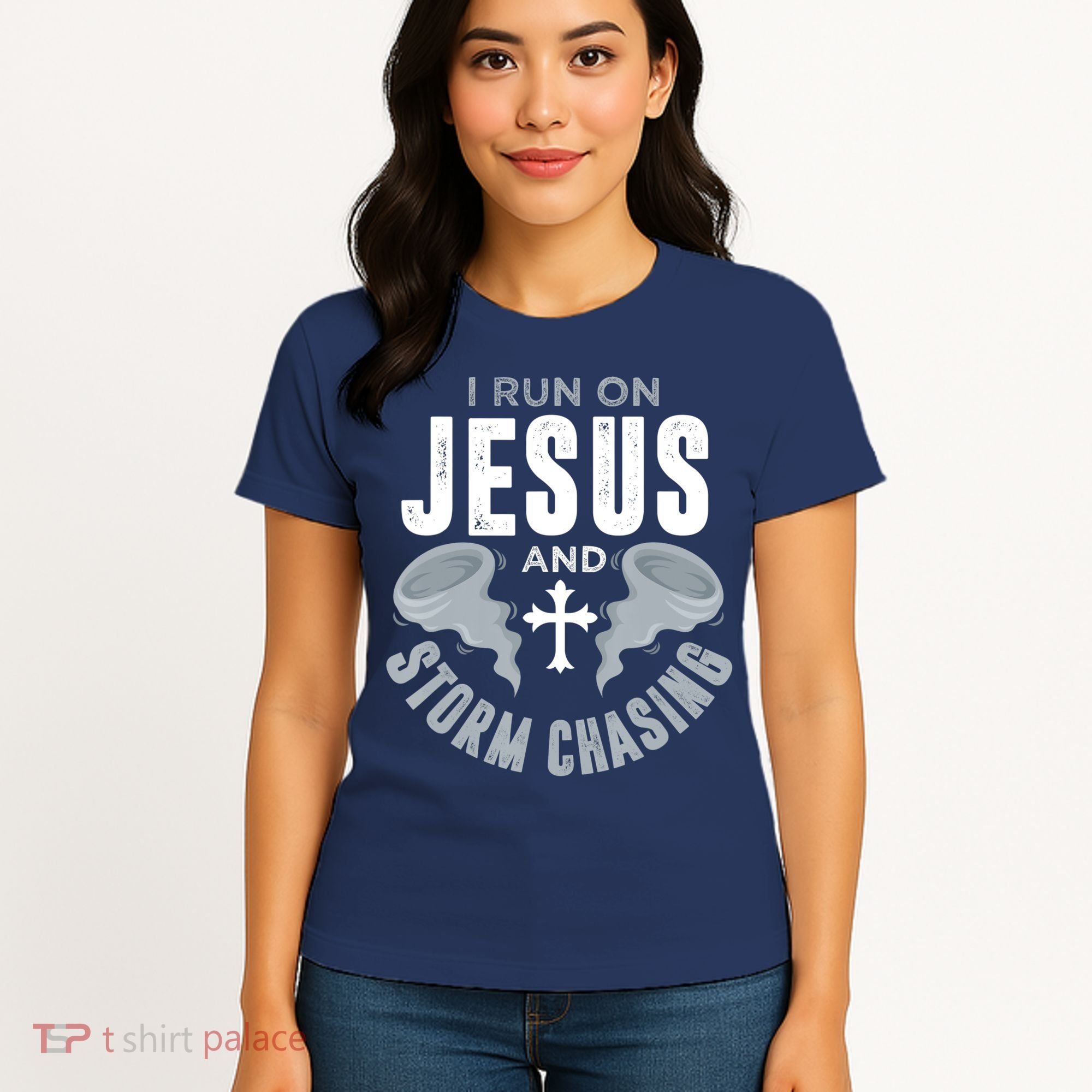 Storm Chaser Run On Jesus And Storm Chasing Tornado Women's T-Shirt
