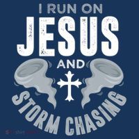 Storm Chaser Run On Jesus And Storm Chasing Tornado Kids Long Sleeve Shirt thumb 2