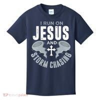 Storm Chaser Run On Jesus And Storm Chasing Tornado Kids T-Shirt thumb 0